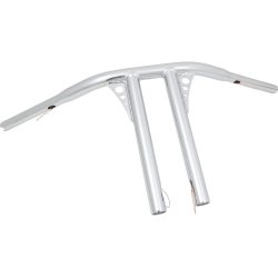 Santee 12 Straight-Up T-Bar Handlebar Non-Dimpled 4-Hole Chrome 1 1/4" Throttle By Wire Throttle Cab