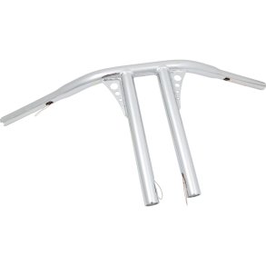 Santee 12 Straight-Up T-Bar Handlebar Non-Dimpled 4-Hole Chrome 1 1/4