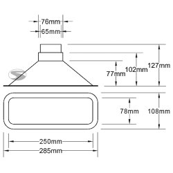 Luftindfring 63 el. 76mm