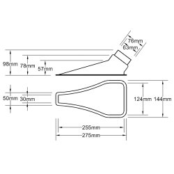 Luftindfring 63 el.  76 mm