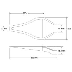 Luftindtag 2 delt  76 mm