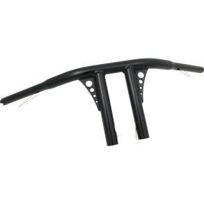 Santee 8 Straight-Up T-Bar Handlebar Non-Dimpled 4-Hole Black Powder Coated 1 1/4