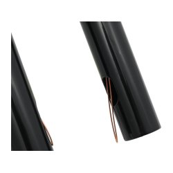 Santee 8 Straight-Up T-Bar Handlebar Non-Dimpled 4-Hole Black Powder Coated 1 1/4" Throttle By Wire