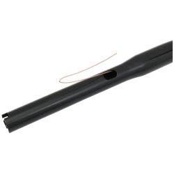 Santee 8 Straight-Up T-Bar Handlebar Non-Dimpled 4-Hole Black Powder Coated 1 1/4" Throttle By Wire