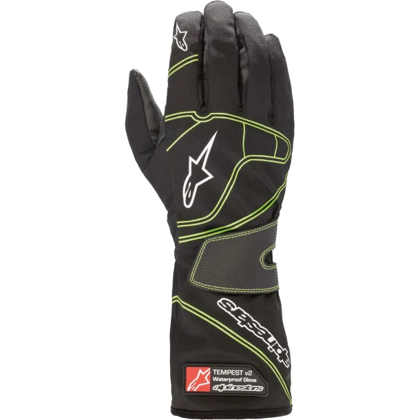 Alpinestars Tempest v2 WP karthandske Str.XXS Sort/Gr�n