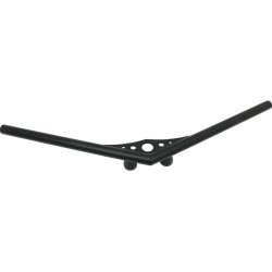 Santee Bonanza Flat Handlebar Non-Dimpled Black Powder Coated 1" Throttle Cables