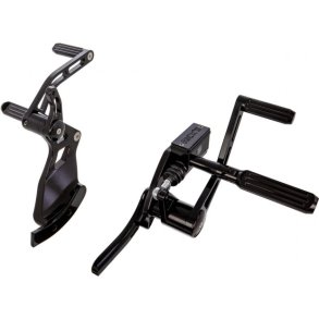 Forward Control Kit Stock lenght, with AK4.7 Pegs Black Anodized