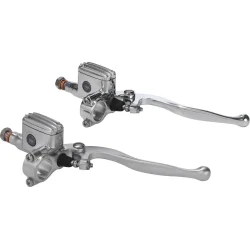 Classic Brake Master Cylinder Kit Aluminium Satin 14 mm 1" Dual Disc