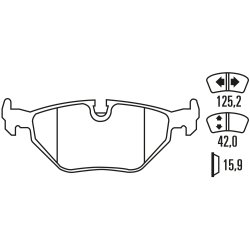 Ferodo bremseklodser DS 2500 (Bagaksel)