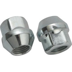 Hjulmtrik i stl, M12x1,5, H= 25, galvaniseret, sort