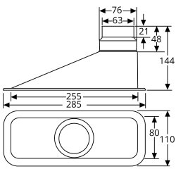 Luftindfring  63/76 mm
