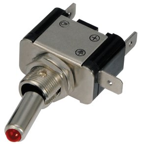 Metal vippekontakt med Rd LED