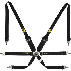 OMP 6-punktssele 3"/2" skulderrem, 2" hoftesele