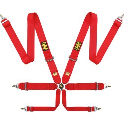 OMP 6-punktssele 3" skulderrem, 3" hoftesele