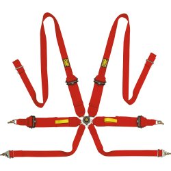 OMP 6-punktssele 3"/2" skulderrem, 2" hoftesele, Pull-up