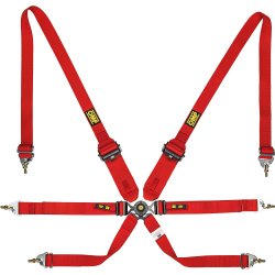OMP 6-punktssele 3"/2" skulderrem, 2" hoftesele