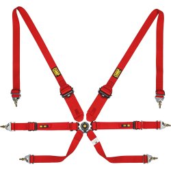 OMP 6-punkts sele 3"/2" skulderrem 2" hoftesele (Pull-Up/Pull-Down)