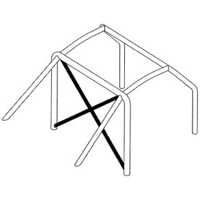 Sassa kors med kileplader