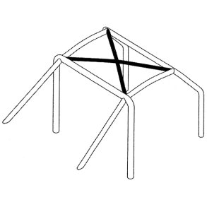 Sassa tagkryds med kileplader