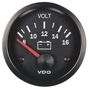 VDO Cockpit Vision Voltmeter, M�leomr�de 8-16 V, � 52 mm