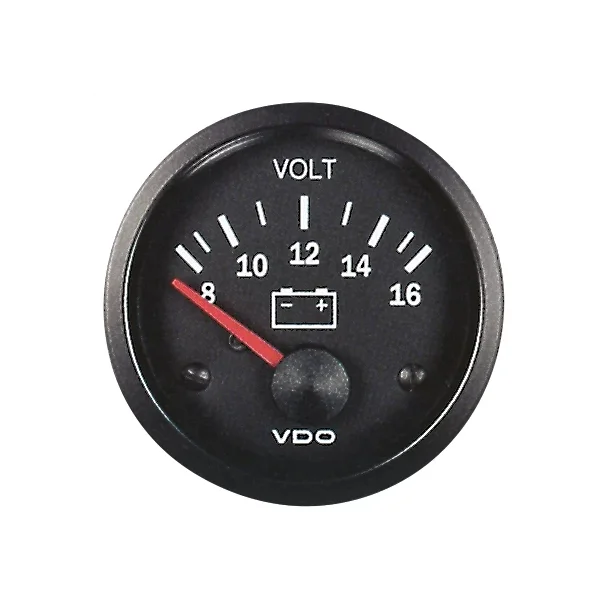VDO Cockpit Vision Voltmeter, M�leomr�de 8-16 V, � 52 mm