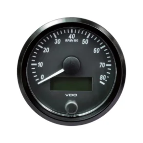 VDO SingleViu omdrejningst�ller, M�leomr�de p� 0-8.000 omdr./min.