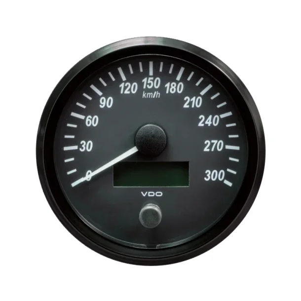 VDO SingleViu omdrejningst�ller, r�kkevidde fra 0-300 km/t.
