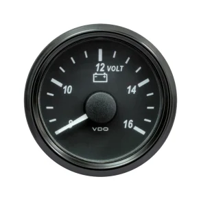 VDO SingleViu voltmeter, M�leomr�de 8-16 V DC - ISO 0247