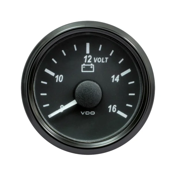 VDO SingleViu voltmeter, M�leomr�de 8-16 V DC - ISO 0247