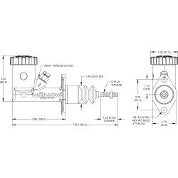 Wilwood hovedcylinder integral