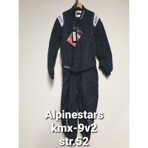 Alpinestars KMX-9V2 kredragt, Str 52 Sort